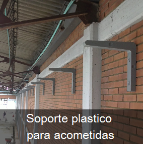 soporte plastico para acometidas de gas electrica neumatica hidraulica inoxidable retie normalizada norma plastic support for facilities